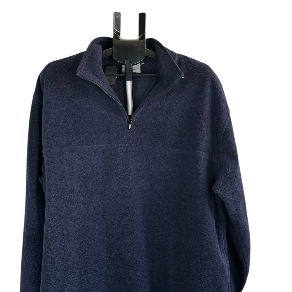 Premier Resortwear Navy Quarter-Zip Fleece – Coastal Minimal / Quiet Luxury